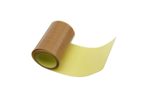 PTFE (Teflon) zelfklevend gecoat glasweefsel tape dikte 0,08mm 1mm op maat te snijden (max 1000mm breed) /30mtr,
