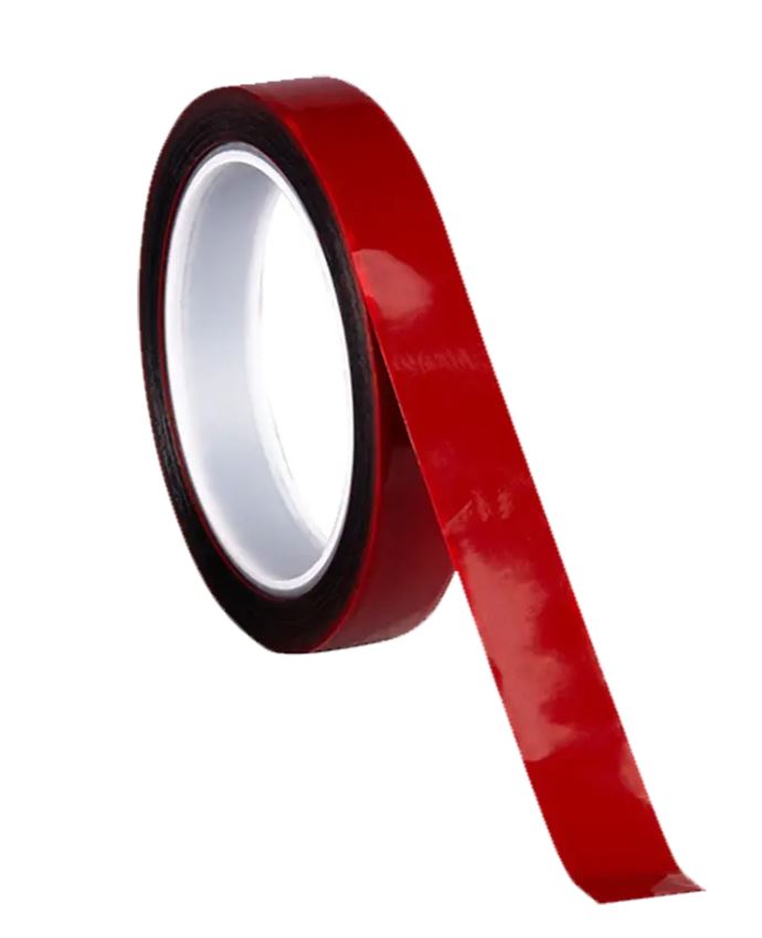 Acrylic Foam Tape Zwart 0,25mm dik op maat te snijden (max 820mm)/66mtr, zwart DC.